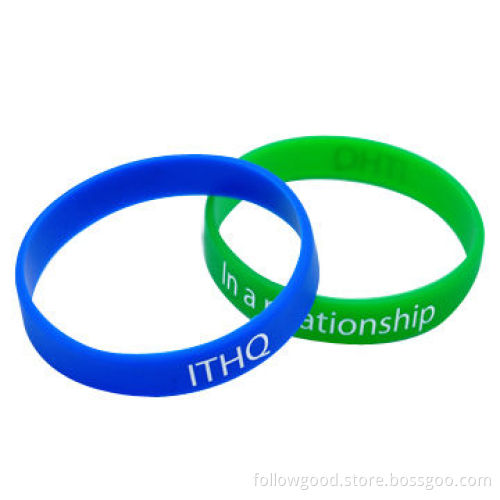 Fashion Custom Silicone Wristbands, Printing Client's Logo Design